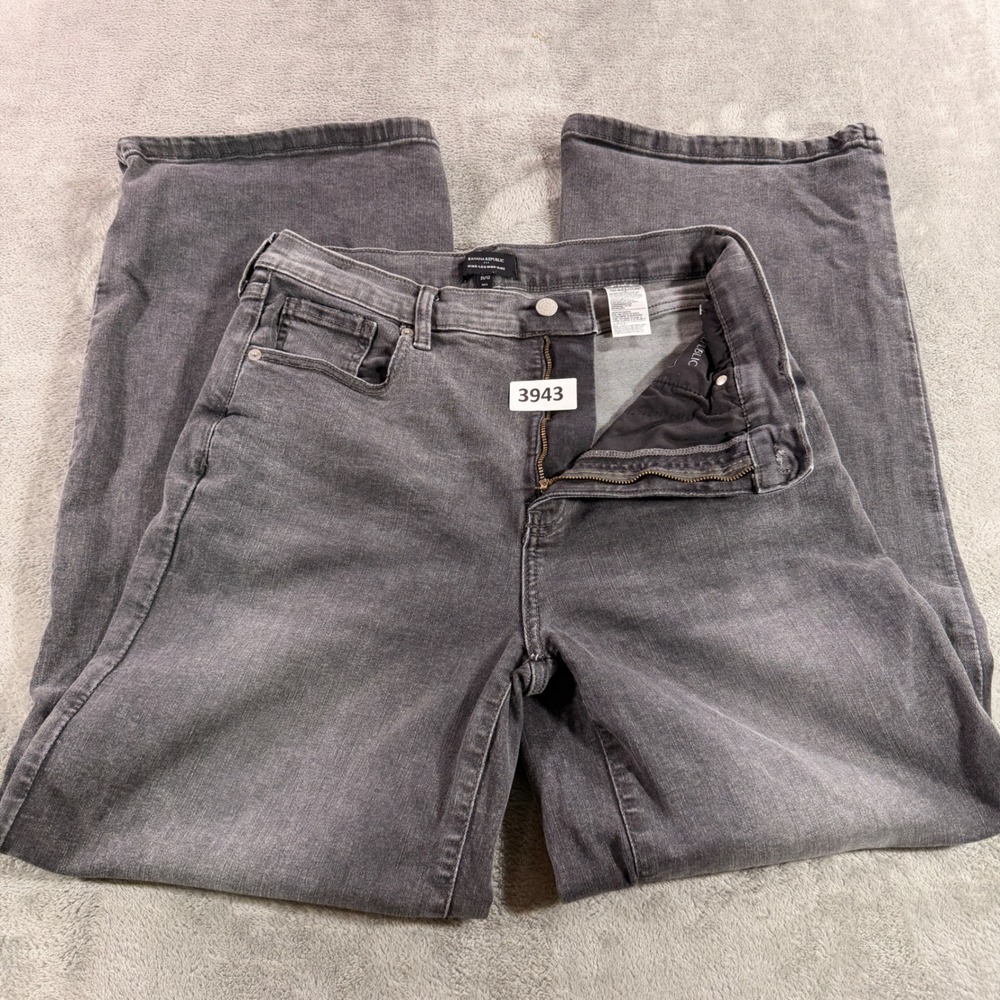 Banana Republic Wide Leg Jeans Womens 31/12 Tall Grey High Rise 694872-05